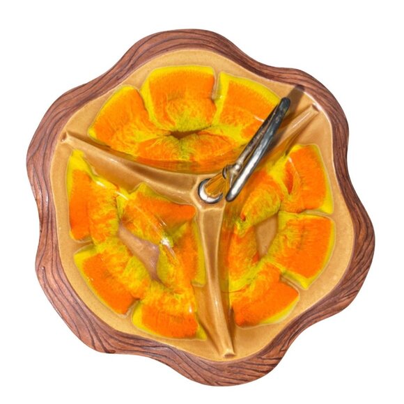 Sequoia Ware California Potteries 742 USA Vintage Divided Serving Dish - Picture 5 of 7